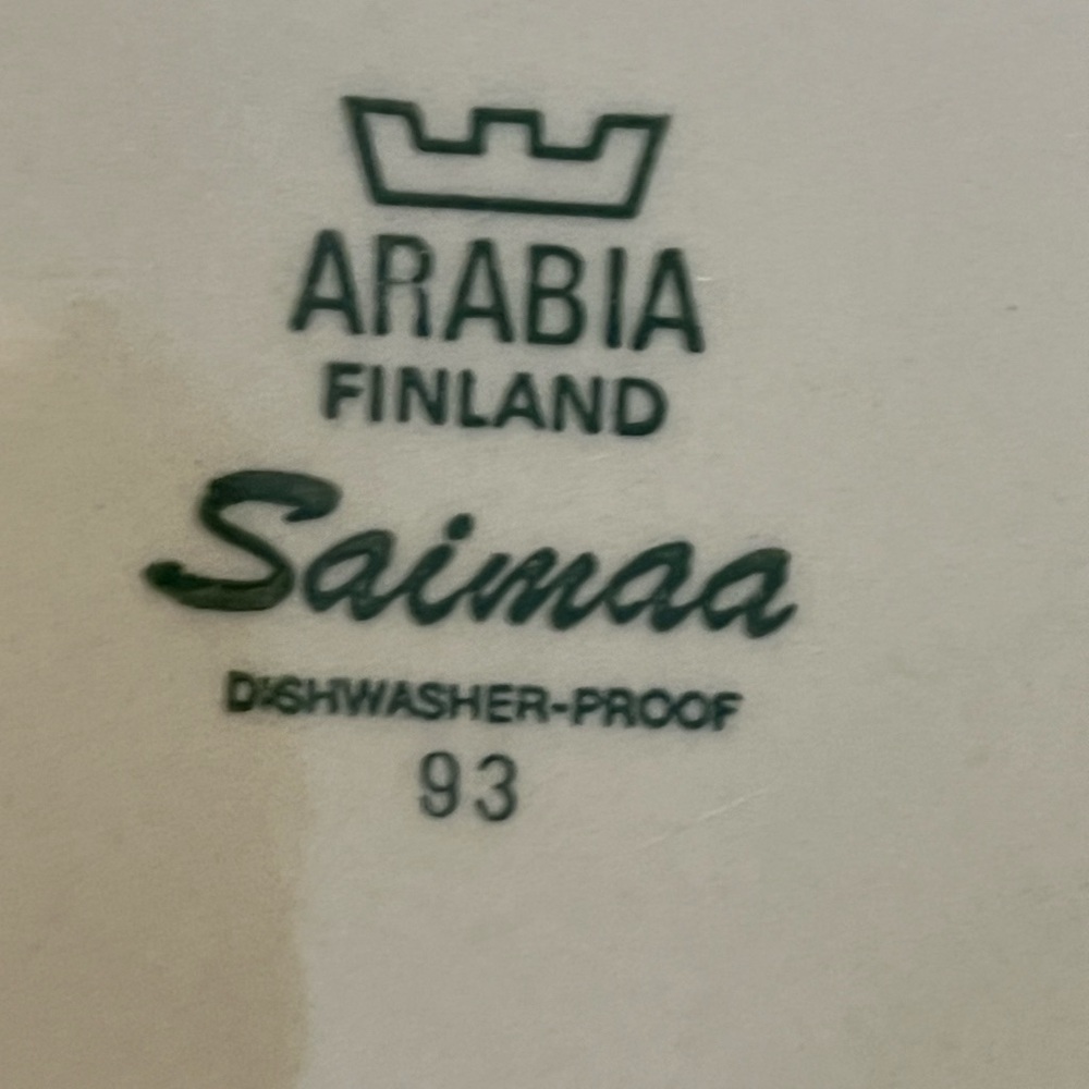 Arabia Saimas vintage Plate (1) Firm Price
